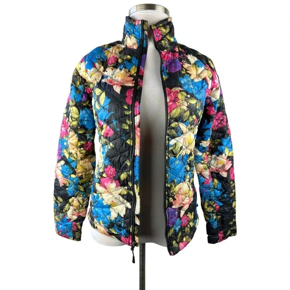 The North Face Floral Lotus Jacket Quilted Thermoball Puffer Full Zip Size Small - Picture 7 of 14